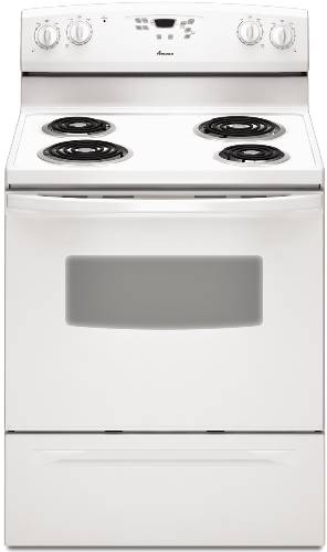 AMANA 30 IN. FREE-STANDING ELECTRIC RANGE WHITE - Click Image to Close
