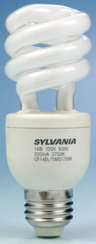 SYLVANIA DIMMABLE ECONOMY CFL 14 WATT 120 VOLT 2700K WARM - Click Image to Close