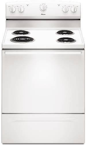 AMANA RANGE ELECTRIC FREE-STANDING 30" WHITE - Click Image to Close