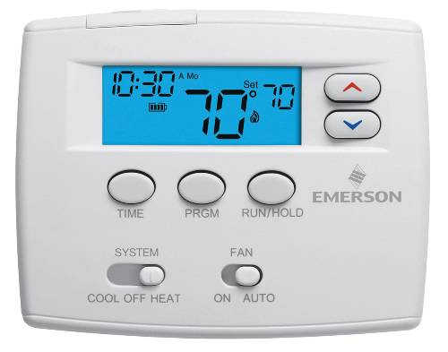 EMERSON PROGRAMMABLE THERMOSTAT 2" BLUE - Click Image to Close
