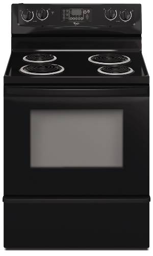 WHIRLPOOL SELF-CLEANING ELECTRIC RANGE 30 IN. BLACK - Click Image to Close