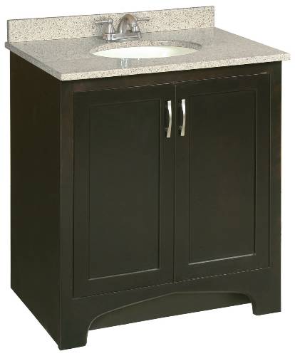 VANITY READY TO ASSEMBLE 2 DOORS, ESPRESSO, 30 IN. W X 33-1/2 IN - Click Image to Close