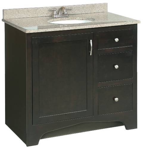 VANITY READY-TO-ASSEMBLE 1 DOOR, 2 DRAWERS, 1 FALSE DRAWER, ESPR - Click Image to Close