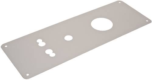 DON JO REMODEL PLATE FOR SCHLAGE CO SERIES STAINLESS STEEL - Click Image to Close