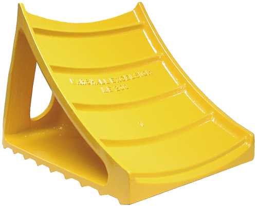 WHEEL CHOCK BLOCK CAST ALUMINUM- SAFETY YELLOW - Click Image to Close