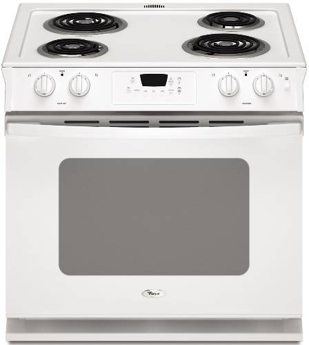 WHIRLPOOL 30 IN. ELECTRIC RANGE SELF CLEAN WHITE - Click Image to Close
