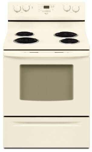 WHIRLPOOL 4.8 CU. FT. ELECTRIC RANGE 30 IN. BISCUIT - Click Image to Close