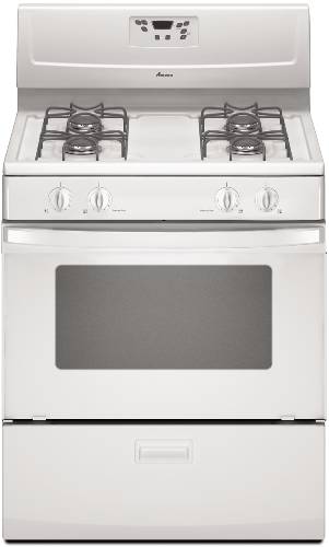 AMANA 30 IN. GAS RANGE STANDARD CLEAN WHITE - Click Image to Close
