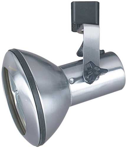 TRACK LIGHT HEAD, BRUSHED STEEL - Click Image to Close