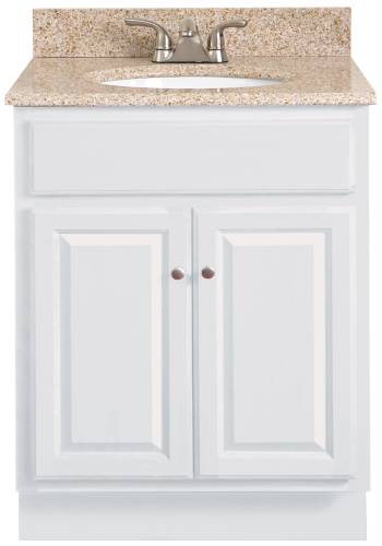 VANITY 2 DOORS, WHITE, 18 IN. W X 32-1/2 IN. H X 16 IN. D - Click Image to Close