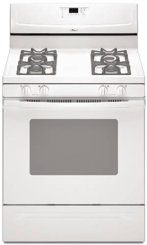 WHIRLPOOL GAS RANGE 30" SELF-CLEANING FREE-STANDING WHITE - Click Image to Close