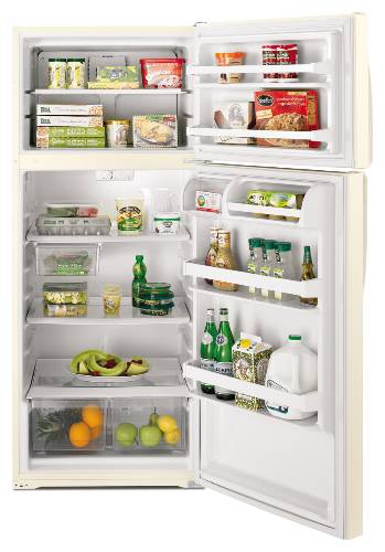 WHIRLPOOL REFRIGERATOR TOP MOUNT 18 CU. FT. BISCUIT - Click Image to Close