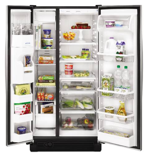 WHIRLPOOL SIDE-BY-SIDE REFRIGERATOR 21.8 CU. FT. STAINLESS STEEL