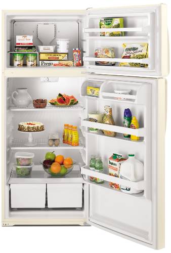 WHIRLPOOL REFRIGERATOR TOP MOUNT 18 CU. FT. BISCUIT - Click Image to Close