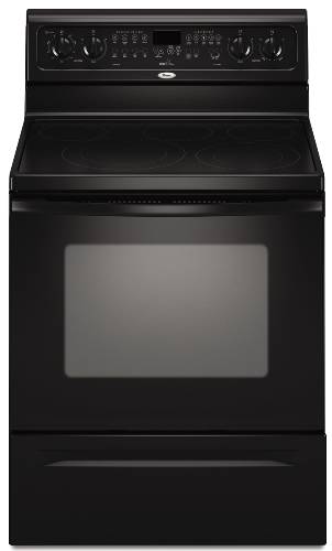 WHIRLPOOL CONVECTION ELECTRIC RANGE 30" SELF-CLEANING BLACK - Click Image to Close