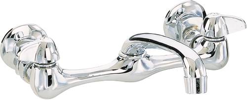 PROPLUS SINK FAUCET WALL MOUNT 7 IN. TO 9 IN. CHROME LEAD FREE