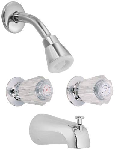 PROPLUS TUB & SHOWER FAUCET CHROME WITH CHROME HANDLES