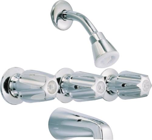 PROPLUS TUB & SHOWER FAUCET CHROME WITH CHROME HANDLES