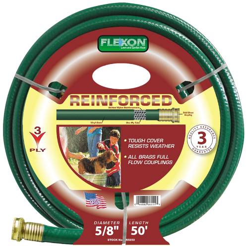 GARDEN HOSE 3 PLY 5/8 IN X 50 FT LEAD FREE - Click Image to Close
