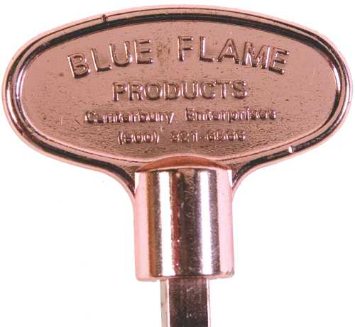 3" GAS VALVE KEY - POLISHED COPPER - Click Image to Close