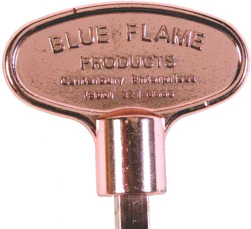 8" GAS VALVE KEY - POLISHED COPPER - Click Image to Close