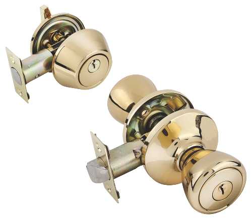 PROMO COMBINATION ENTRY AND DEADBOLT LOCKSET KEYED ALIKE WITH AD - Click Image to Close
