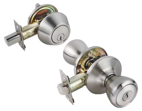 PROMO COMBINATION ENTRY AND DEADBOLT LOCKSET KEYED ALIKE WITH AD - Click Image to Close
