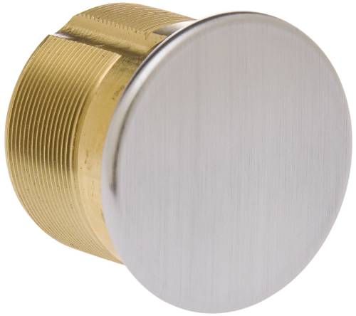 1-1/8" DUMMY MORTISE CYLINDER SATIN CHROME - Click Image to Close