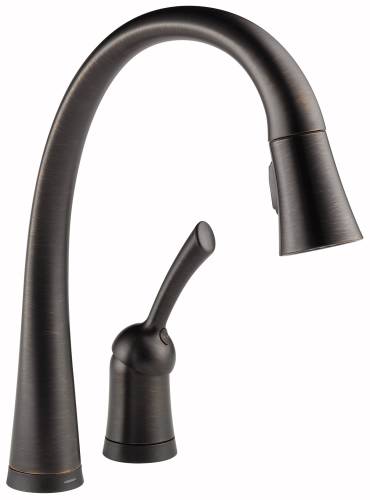 DELTA PILAR SINGLE HANDLE PULL-DOWN KITCHEN FAUCET WITH TOUCH2O - Click Image to Close