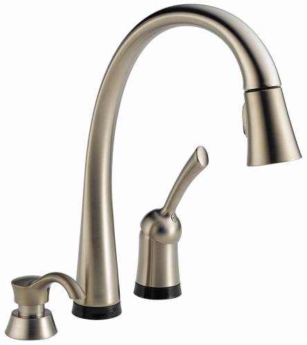 DELTA PILAR SINGLE HANDLE PULL-DOWN KITCHEN FAUCET WITH TOUCH2O - Click Image to Close