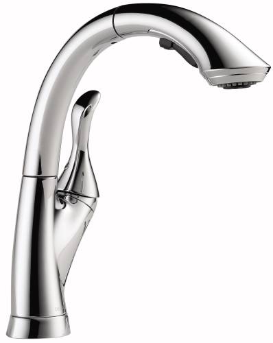 DELTA LINDEN SINGLE HANDLE PULL-OUT KITCHEN FAUCET, CHROME - Click Image to Close