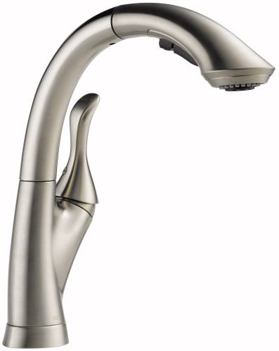 DELTA LINDEN SINGLE HANDLE PULL-OUT KITCHEN FAUCET, STAINLESS