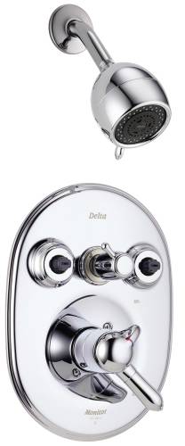 DELTA INNOVATIONS MONITOR 18 SERIES JETTED SHOWER TRIM, CHROME - Click Image to Close