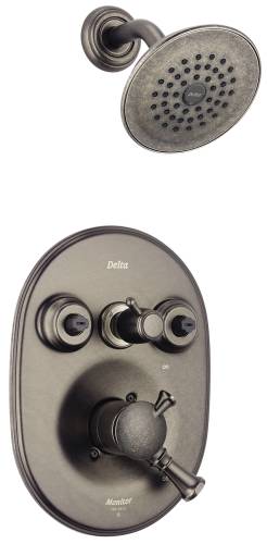 DELTA LOCKWOOD MONITOR 18 SERIES JETTED SHOWER TRIM, AGED PEWTER - Click Image to Close