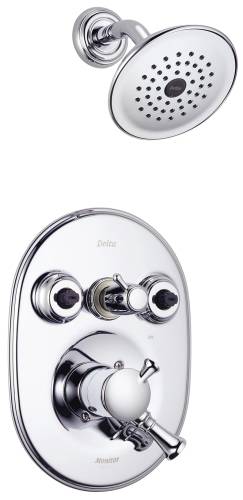 DELTA LOCKWOOD MONITOR 18 SERIES XO JETTED SHOWER TRIM, CHROME - Click Image to Close