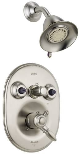 DELTA VICTORIAN MONITOR 18 SERIES JETTED SHOWER TRIM, STAINLESS - Click Image to Close