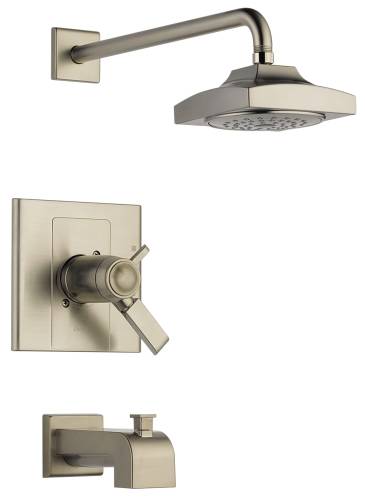 DELTA ARZO TEMPASSURE 17T SERIES TUB AND SHOWER TRIM, STAINLESS - Click Image to Close