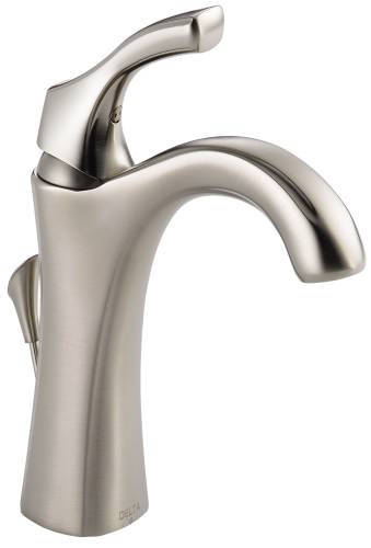 DELTA ADDISON SINGLE HANDLE CENTERSET LAVATORY FAUCET, STAINLESS - Click Image to Close