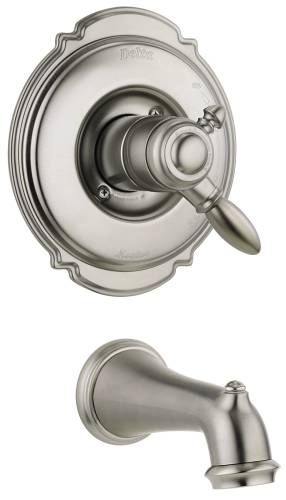 DELTA VICTORIAN MONITOR 17 SERIES TUB TRIM ONLY, STAINLESS - Click Image to Close