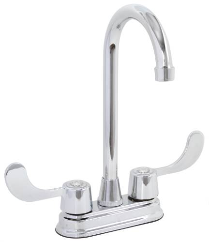 BAYVIEW BAR FAUCET TWO BLADE HANDLE CHROME LEAD FREE - Click Image to Close