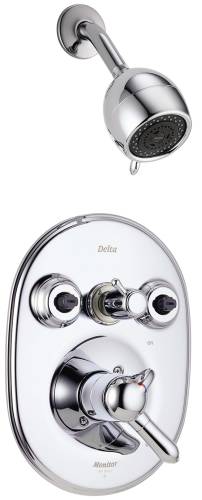 DELTA CLASSIC MONITOR 18 SERIES JETTED SHOWER TRIM, CHROME - Click Image to Close