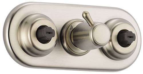 DELTA JETTED MODULE DIVERTER TRIM, STAINLESS - Click Image to Close