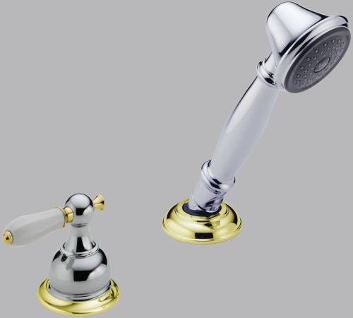 DELTA VICTORIAN ROMAN TUB HANDSHOWER WITH TRANSFER VALVE, CHROME - Click Image to Close
