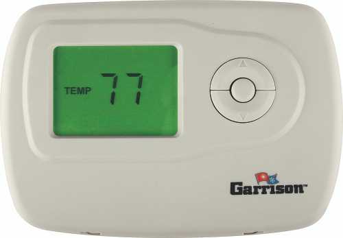 GARRISON DIGITAL THERMOSTAT, 1 STAGE HEAT/COOL NON-PROGRAMMABLE