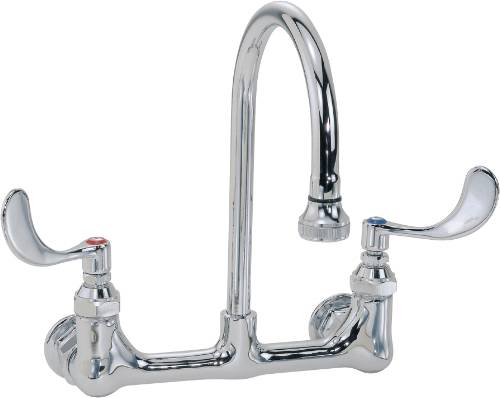 PREMIER COMMERCIAL WALL MOUNT HOSPITAL FAUCET 8 IN. SPOUT - Click Image to Close