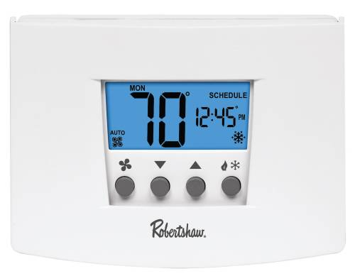 ROBERTSHAW RS4110 NON-PROGRAMMABLE THERMOSTAT, 1-STAGE HEAT/COOL - Click Image to Close
