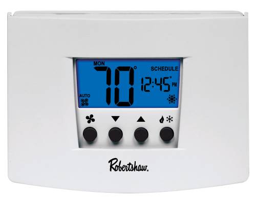 ROBERTSHAW RS5110 PROGRAMMABLE THERMOSTAT (5/2 DAYS), 1-STAGE HE - Click Image to Close