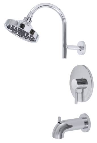 ESSEN BATH TUB AND SHOWER FAUCET WITH SINGLE METAL LEVER HANDLE - Click Image to Close