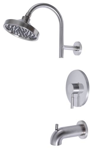 ESSEN BATH TUB AND SHOWER FAUCET WITH SINGLE METAL LEVER HANDLE