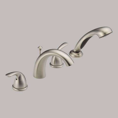 DELTA CLASSIC ROMAN TUB WITH HAND SHOWER TRIM STAINLESS